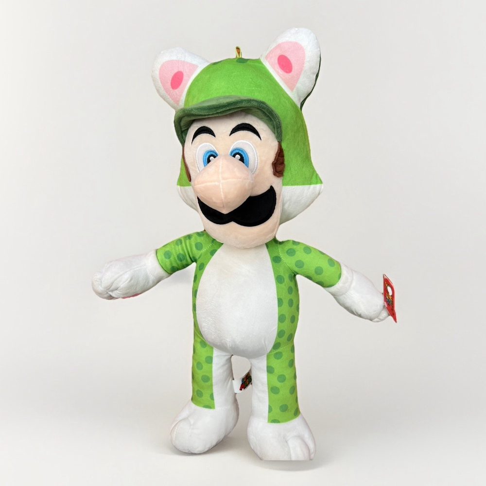 NEW Large Super Mario Cat Luigi 24” plush Toy 2021 from Super Mario 3D World